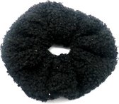 Dielay - Scrunchie Teddy - Haarelastiek - Zwart