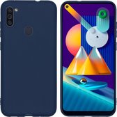 iMoshion Color Backcover Samsung Galaxy M11, Samsung Galaxy A11 hoesje - donkerblauw