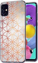 iMoshion Design voor de Samsung Galaxy A51 hoesje - Ring - Zilver / Goud