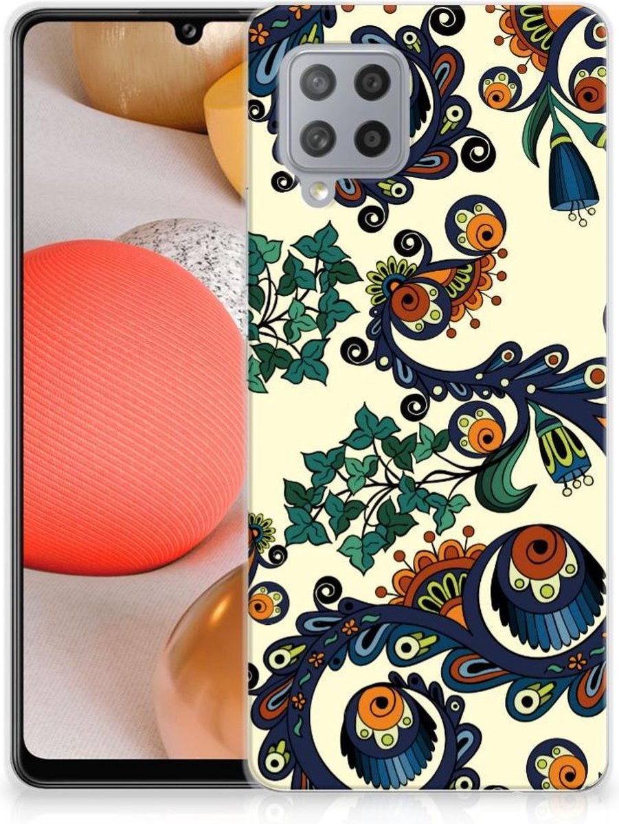 Siliconen Hoesje Samsung Galaxy A42 Barok Flower