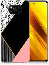 Telefoonhoesje Xiaomi Poco X3 | Poco X3 Pro TPU Silicone Hoesje Black Pink Shapes