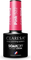 Claresa UV/LED Gellak Roze #522 – 5ml.