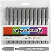 Colortime stift, lijndikte: 5 mm, grijs, 12stuks