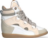 Lemaré 2553 Hoge sneakers - Leren Sneaker - Dames - Beige - Maat 37