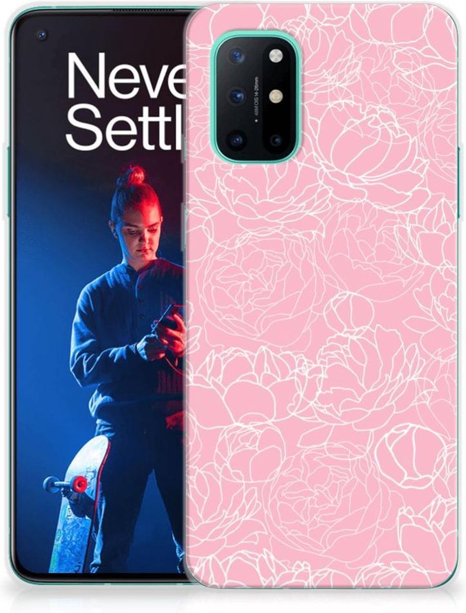 TPU Hoesje voor OnePlus 8T TPU Case White Flowers