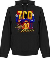 Messi Barcelona 700 Goals Hoodie - Zwart - XL