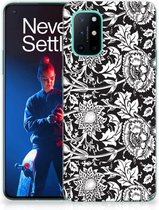 Telefoon Hoesje OnePlus 8T Mobiel Case Zwart Bloemen