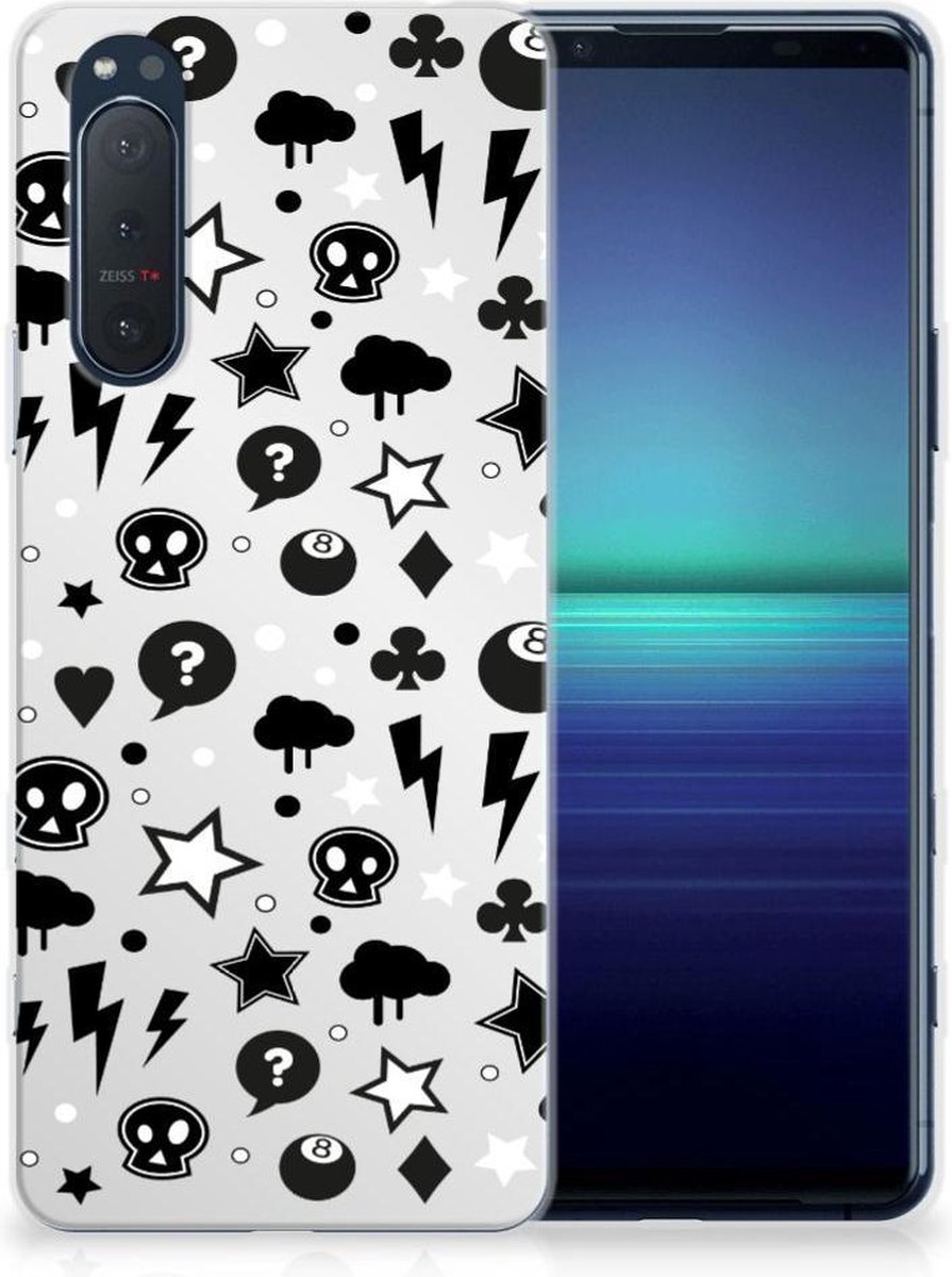 Back Cover voor Silicone Back Case Sony Xperia 5II Silver Punk