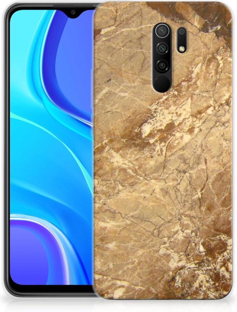 Xiaomi Redmi 9 TPU Siliconen Hoesje Marmer Creme