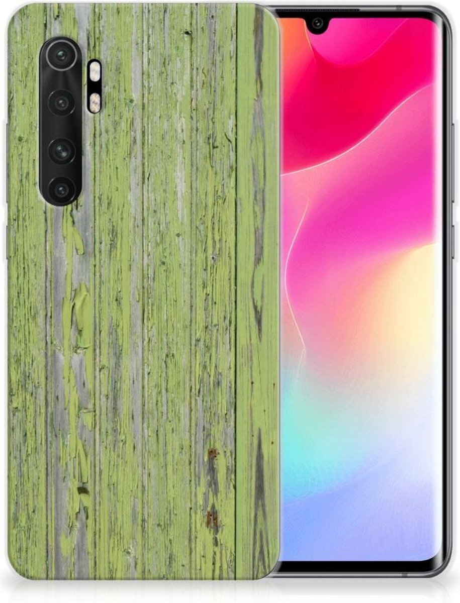 Xiaomi Mi Note 10 Lite Bumper Hoesje Green Wood