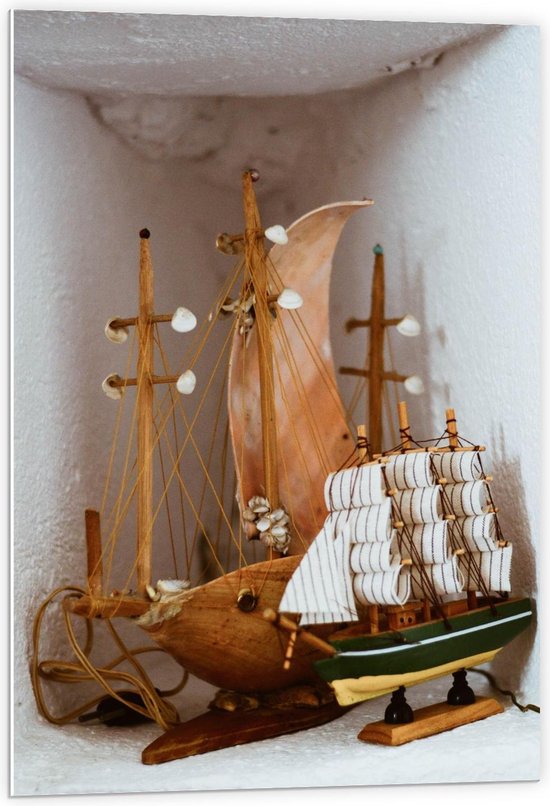 Forex - Beeldjes van de Scheepvaart - 60x90cm Foto op Forex