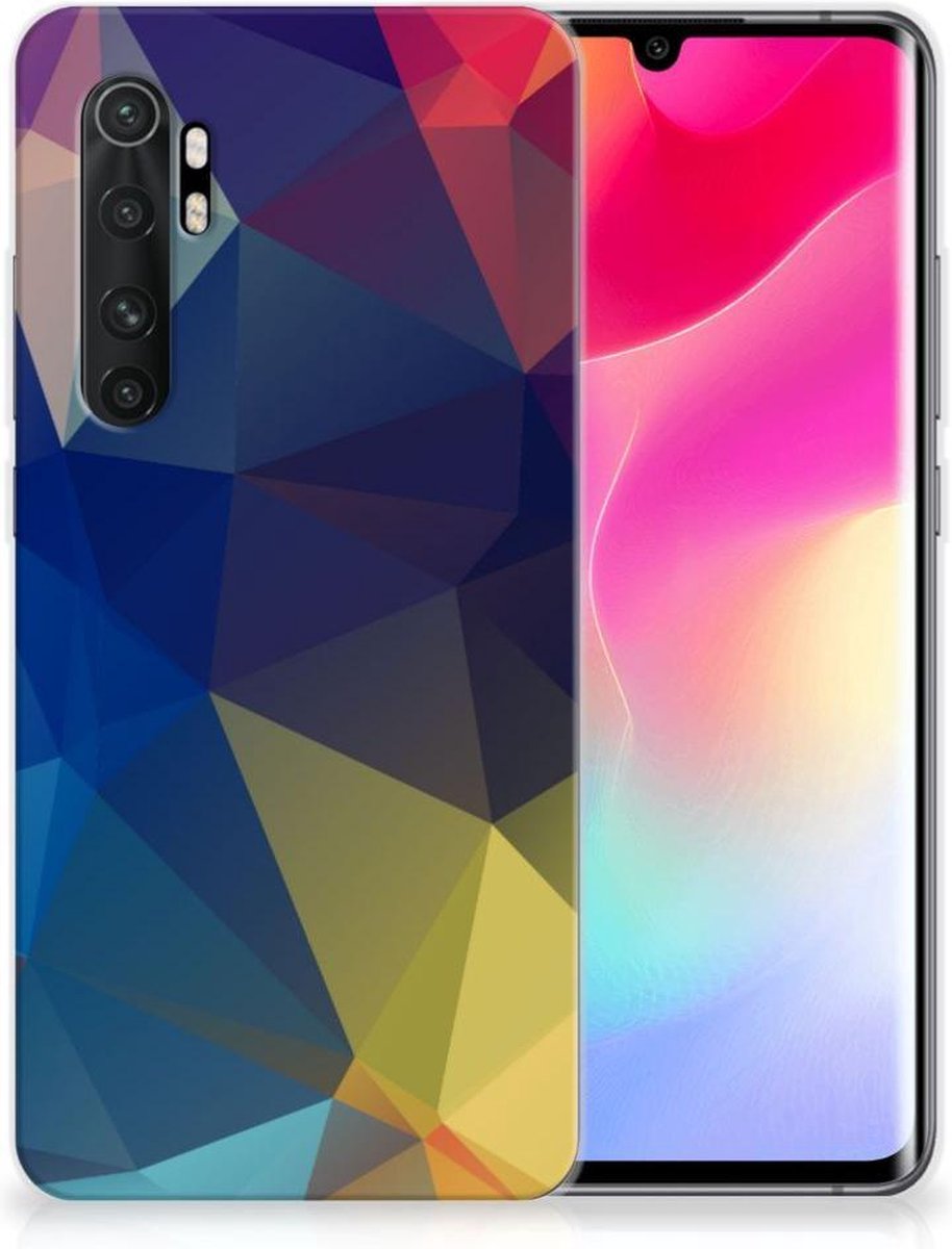 Xiaomi Mi Note 10 Lite TPU Hoesje Polygon Dark