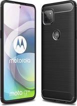 Motorola Moto G 5G Hoesje Geborsteld TPU Back Cover Zwart