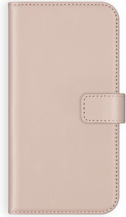 Selencia Hoesje Geschikt voor Samsung Galaxy S21 Hoesje Met Pasjeshouder - Selencia Echt Lederen Bookcase - Roze