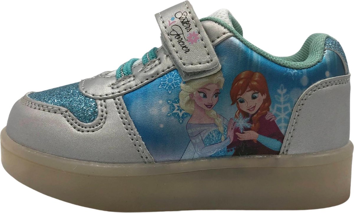 Disney Frozen Kinderschoenen sneakers Elsa Zilver maat 25 klittenband  meisjessneakers - Schoenen.nl