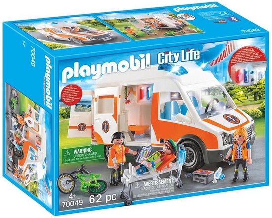 PLAYMOBIL City Life Ambulance en ambulanciers - 70049 | bol.com