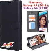 EmpX Telefoonhoesje - Book Case - Geschikt Voor Samsung Galaxy A8 (2018) - Zwart