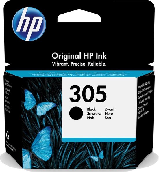 Verbinding kortademigheid Ga naar beneden HP 305 Black Original Ink Cartridge Origineel Zwart 1 stuk(s) Normaal  rendement | bol.com