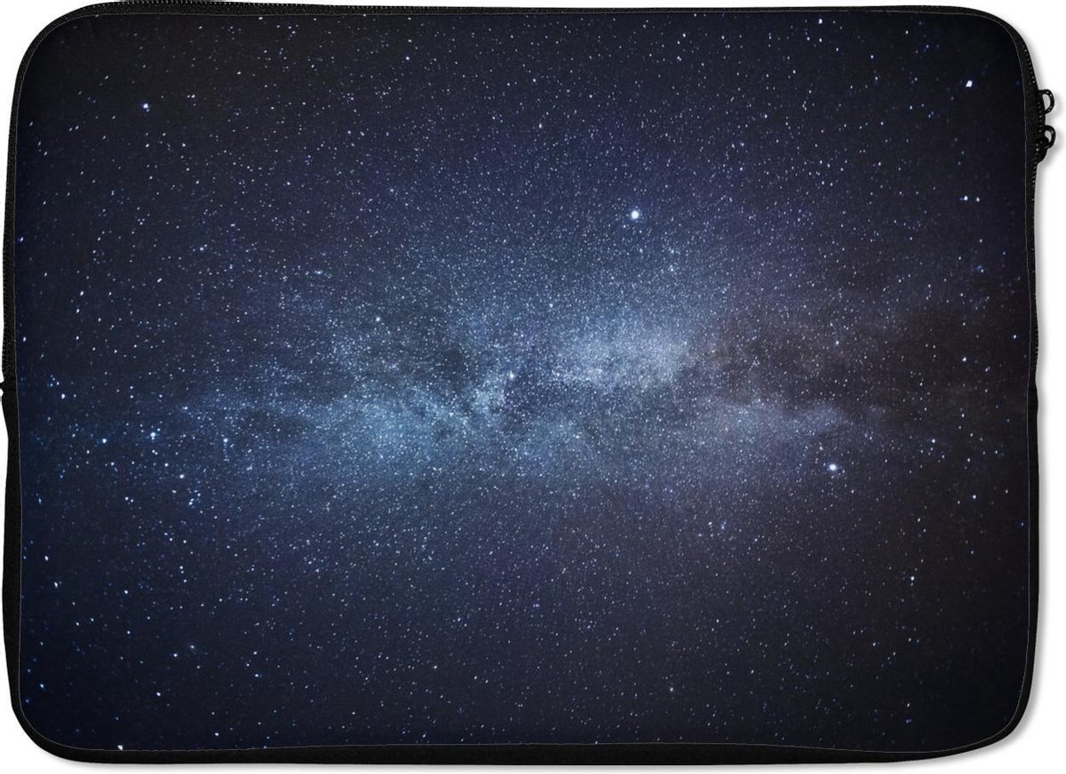 Laptophoes 14 inch 36x26 cm - Zonnestelsel - Macbook & Laptop sleeve Melkweg in het zonnestelsel - Laptop hoes met foto