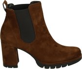 Paul Green Dames Enkellaarsjes 9700 - Cognac - Maat 38