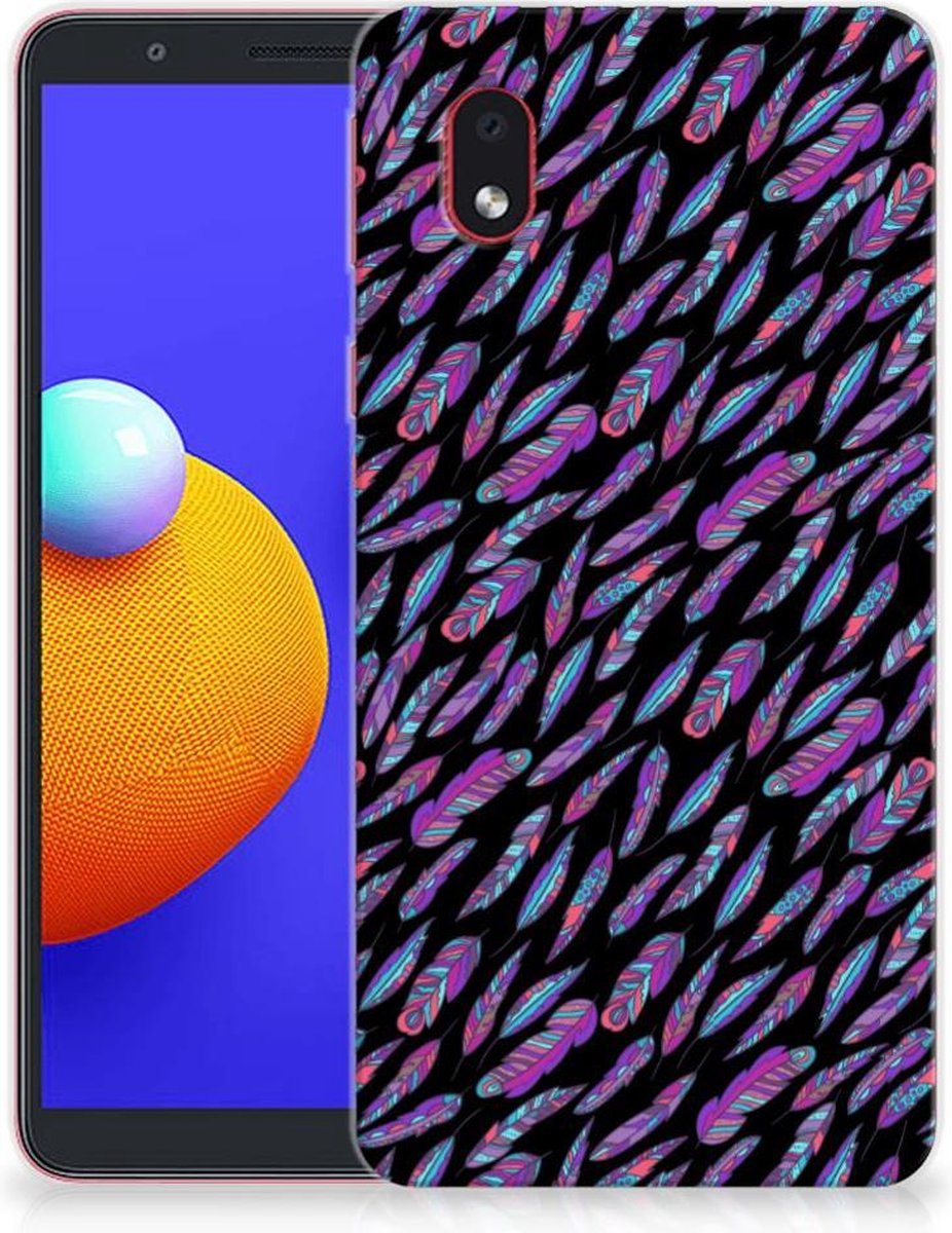 Samsung Galaxy A01 Core TPU bumper Feathers Color