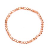 Melady Kralen Armband 50beads*4mm Beige Glas Rond Kralen Armband Dames Armbandjes Sieraden Dames