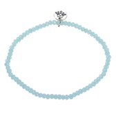 Melady Kralen Armband Ø6-7cm (2mm) Blauw Glas Kralen Rond Armband Dames Armbandjes