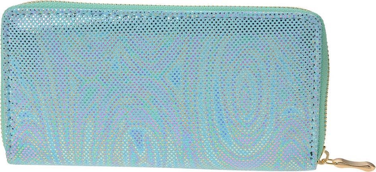 Melady Portemonnee 19x10 cm Turquoise Kunststof Rechthoek
