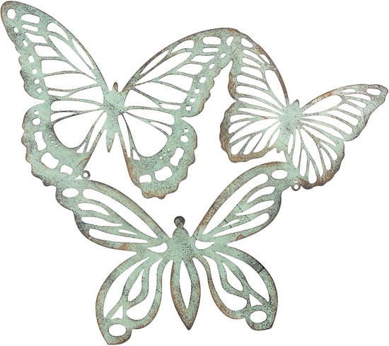 Wanddecoratie vlinders 53*45 cm Groen | 6Y3184 | Clayre & Eef