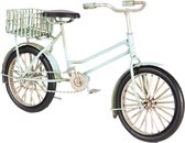 Clayre & Eef Decoratie Miniatuur Fiets 23*7*13 cm Blauw Ijzer, Kunststof Miniatuur Fiets Decoratie Modelfiets