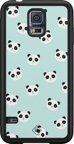 Samsung S5 hoesje - Panda print | Samsung Galaxy S5 case | Hardcase backcover zwart