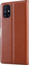 Shieldcase telefoonhoesje geschikt voor Samsung Galaxy M51 wallet bookcase - bruin
