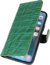 Wicked Narwal | MF Krokodil Handmade Leer Hoesje iPhone 12 - 12 Pro Groen