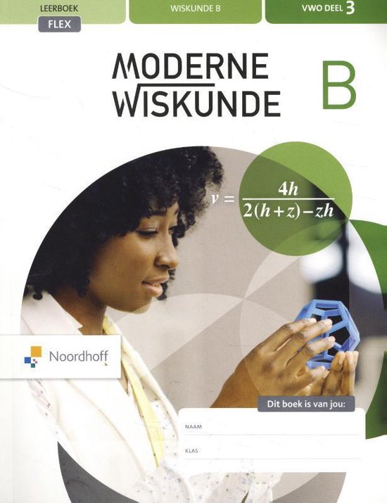 Moderne Wiskunde vwo B 3 FLEX leeropdrachtenboek 9789001892043 Boeken