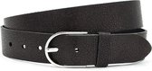 Thimbly Belts Dames riem geprent zwart - dames riem - 4 cm breed - Zwart - Echt Leer - Taille: 105cm - Totale lengte riem: 120cm