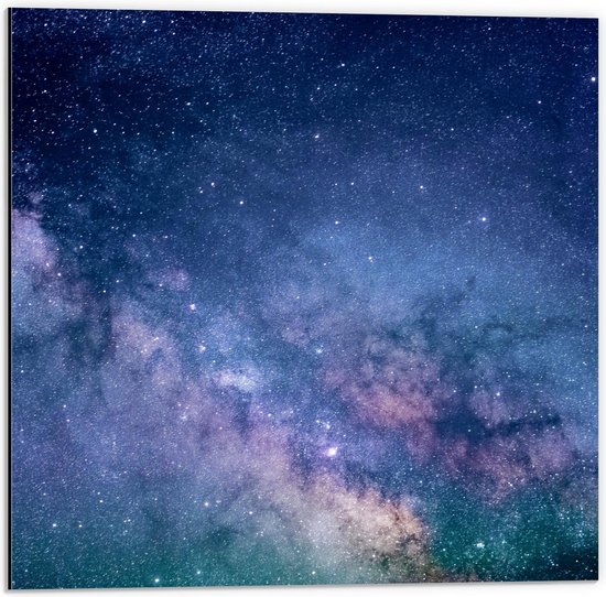 Dibond - Galaxy Sky - Photo 50x50cm sur Aluminium (Avec Système de Suspension)