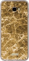 6F hoesje - geschikt voor Samsung Galaxy J4 Plus -  Transparant TPU Case - Gold Marble #ffffff