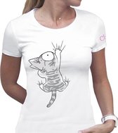 Chi - Chi Clutch Dames-T-shirt Wit - L