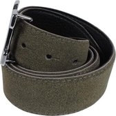 Montazinni - Suede Riem Met Zilveren Gesp - Olijf Groen