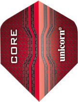 Unicorn Core Plus 75 Micron Flights Red Rood 3 Stuks