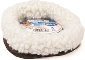 Duvo+ Mand ovaal schapenvacht Wit/blauw 16x7cm