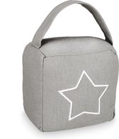 sac de butée de porte relaxdays - butée de porte avec étoile - poignée - vintage - modèle au sol - gris foncé moderne