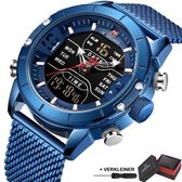 Naviforce® Horloges voor Mannen Herenhorloge Jongens Heren Watch Horloge – Valentijn Cadeautje voor Hem – Horlogebox Geschenkdoos – Blauw