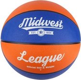 Midwest Basketbal League Rubber Blauw/oranje Maat 7