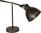 Clayre & Eef Tafellamp 20x62x60 cm Koperkleurig Ijzer Rechthoek Bureaulamp