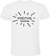 Positive Thinking Heren t-shirt | positief denken | positieve energie | optimisme | succes | vrolijk | cadeau | kado | Wit