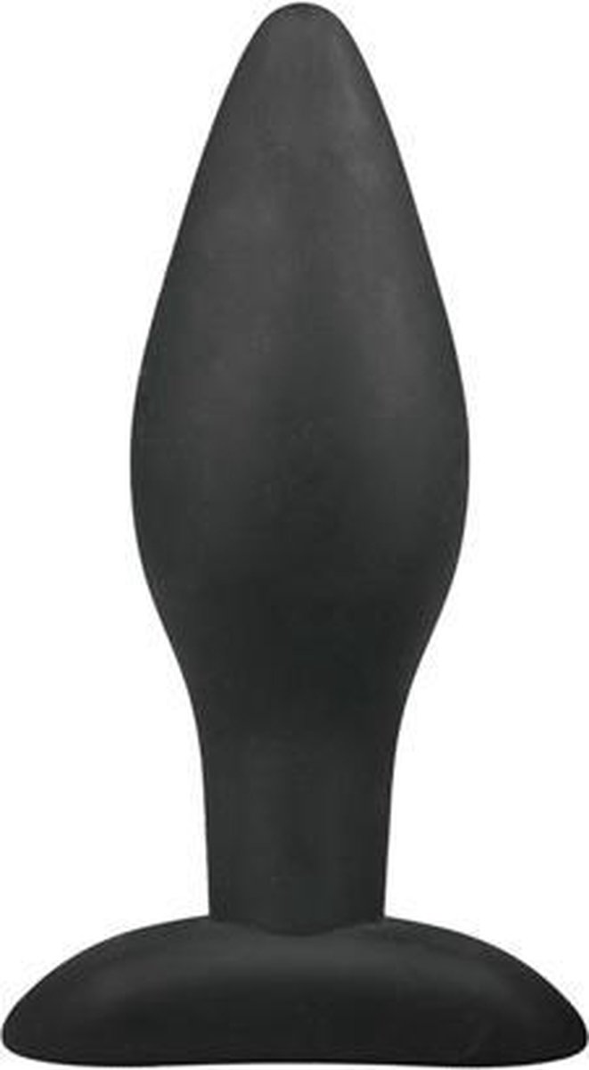 Easytoys Anal Collection - Medium Zwarte Siliconen Buttplug - Dildo - Vibrator - Penis - Penispomp - Extender - Buttplug - Sexy - Tril ei - Erotische - Man - Vrouw - Penis - Heren - Dames