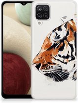 Silicone Case Samsung Galaxy A12 Telefoonhoesje Tiger