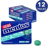 MENTOS Gum breeze Mint Blister 12 stuks