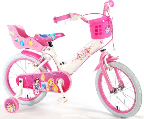 Disney Princess Kinderfiets - Meisjes - 16 inch - Roze - 2 handremmen |  bol.com